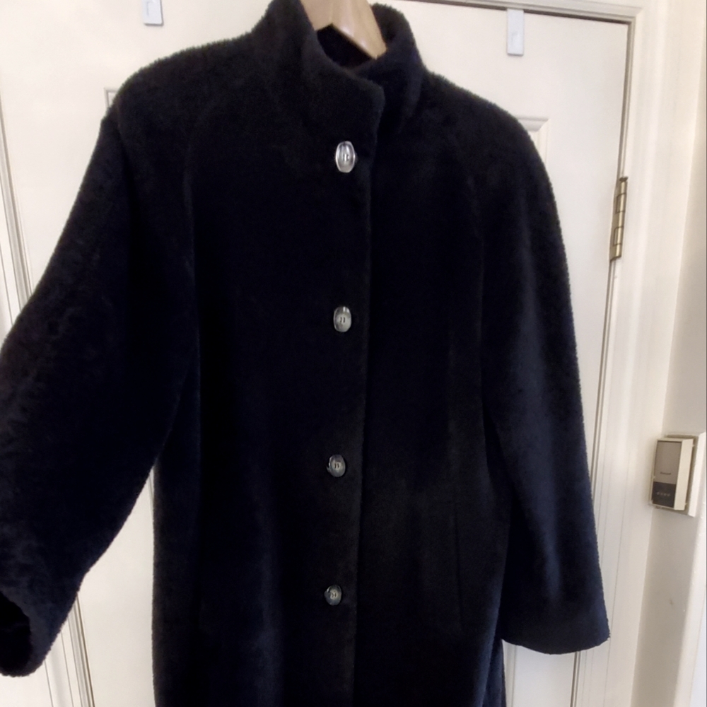 JONES NEW YORK - TEXTURED, WOOL/ALPACA BLEND COAT.